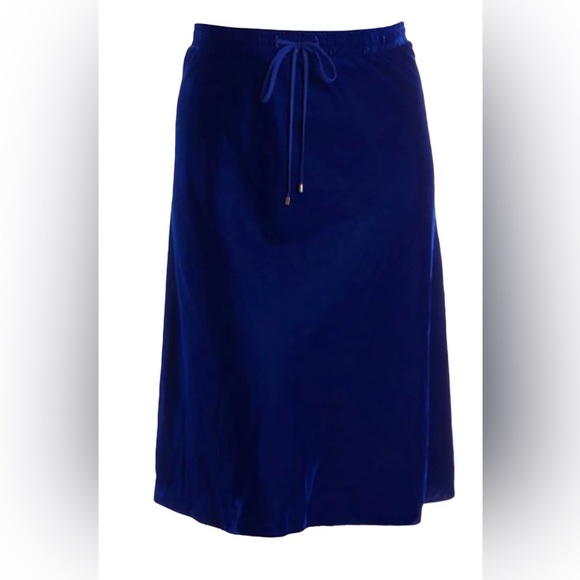 Womens Ralph Lauren Velvet mid length skirt sz M - Picture 1 of 8
